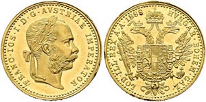 Franz Joseph 1848-1916 - Dukat 1888 Wien ... 