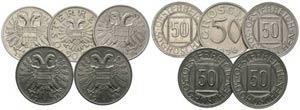 1. Republik 1918-1938 - Lot 5 Stück; 50 ... 