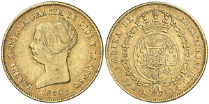 1850. Isabel II. Barcelona. SM. ... 
