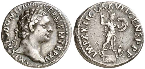 (95-96 d.C.). Domiciano. Denario. ... 