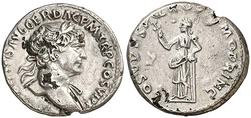 (109 d.C.). Trajano. Denario ... 