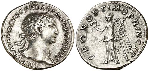 (107 d.C.). Trajano. Denario. ... 
