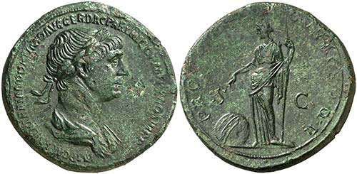 (116 d.C.). Trajano. Sestercio. ... 