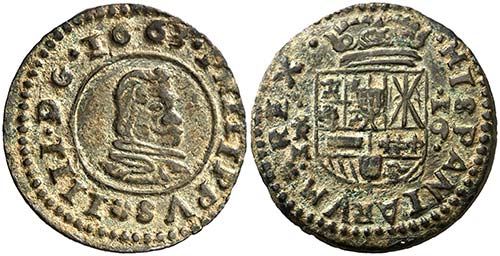 1663. Felipe IV. Trujillo. M. 16 ... 