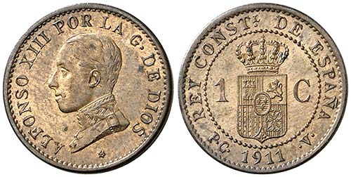 1911*1. Alfonso XIII. PCV. 1 ... 