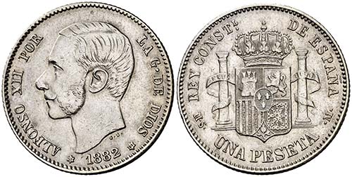 1882/1*1882. Alfonso XII. MSM. 1 ... 