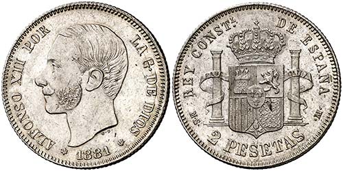 1881*1881. Alfonso XII. MSM. 2 ... 