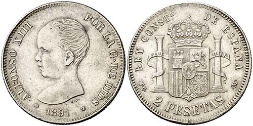 1891*1891. Alfonso XIII. PGM. 2 ... 