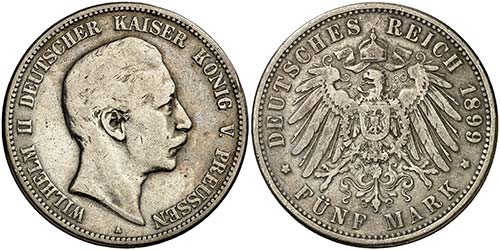 1899. Alemania. Prusia. Guillermo ... 
