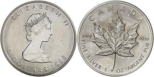 1988. Canadá. Isabel II. 5 ... 