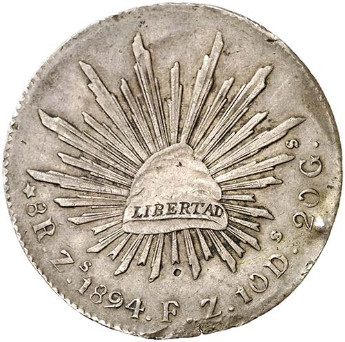 1894. México. Zs (Zacatecas). F2. ... 