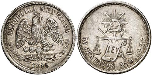 1886. México.  (México). M. 50 ... 