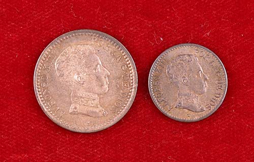 Alfonso XIII. Lote de 2 monedas: 1 ... 