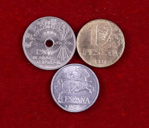 1937 y 1953. 10, 25 céntimos y 1 ... 