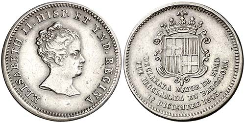 1843. Isabel II. Barcelona. ... 