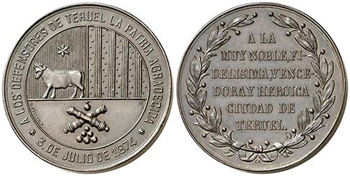 1874. Medalla de distinción. ... 