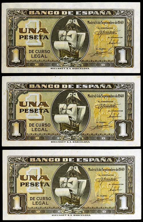 1940. 1 peseta. (Ed. D43a) (Ed. ... 