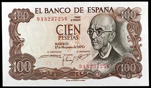 1970. 100 pesetas. (Ed. D73c) (Ed. ... 