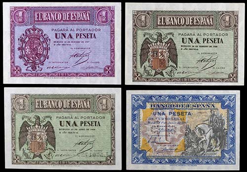 1937, 1938 y 1940. 1 peseta. 4 ... 