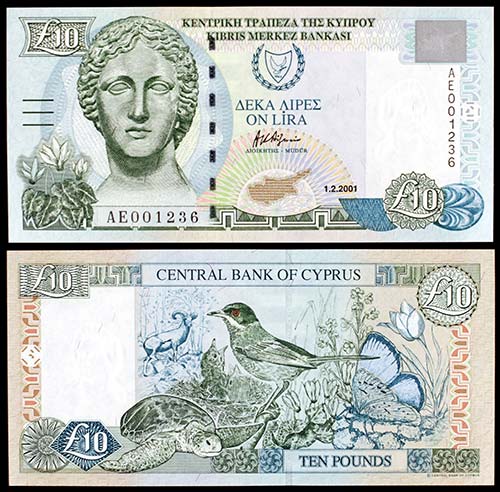 2001. Chipre. Banco Central. 10 ... 