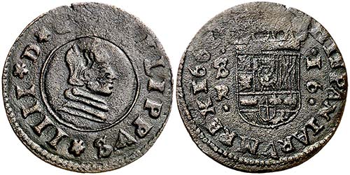 1661. Felipe IV. Sevilla. R.  16 ... 
