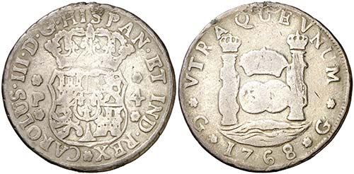 1768. Carlos III. Guatemala. P. 4 ... 