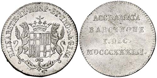 1833. Isabel II. Barcelona. ... 