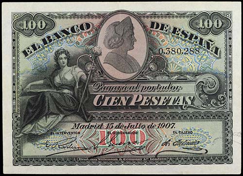1907. 100 pesetas. (Ed. B104) (Ed. ... 