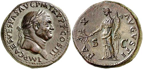 (71 d.C.). Vespasiano. Sestercio. ... 