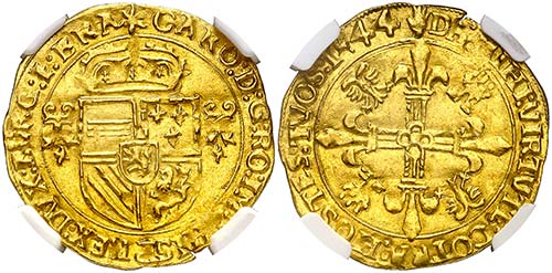 1544. Carlos I. Amberes. 1 corona ... 