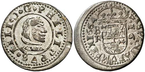 1664. Felipe IV. Burgos. R. 16 ... 