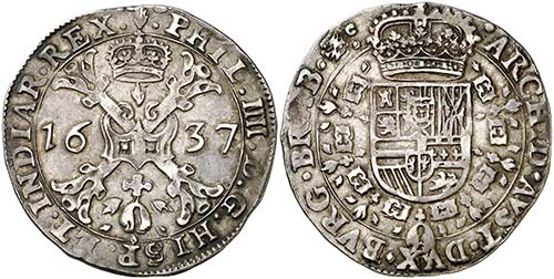 1637. Felipe IV. Amberes. 1/2 ... 