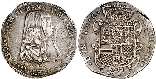 1666. Carlos II. Milán. 1 escudo ... 