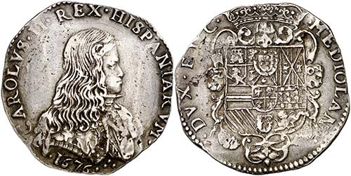 1676. Carlos II. Milán. 1 felipe. ... 