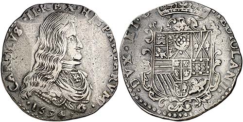 1694. Carlos II. Milán. 1 felipe. ... 