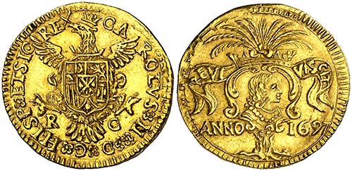 1697. Carlos II. Palermo. R-C. 1 ... 