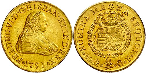 1751. Fernando VI. México. MF. 8 ... 