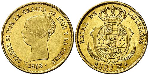 1852/1. Isabel II. Sevilla. 100 ... 