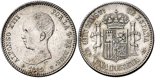 1889*1889. Alfonso XIII. MPM. 1 ... 