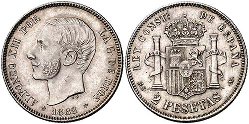 1882/1*1882. Alfonso XII. MSM. 2 ... 