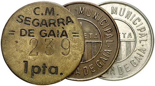 Segarra de Gaià. 1 peseta. (Cal. ... 