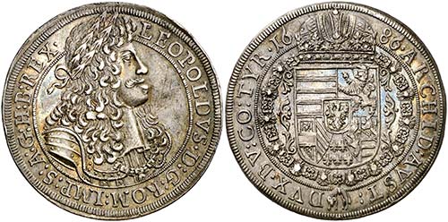 1686. Austria. Leopoldo. 1 taler. ... 
