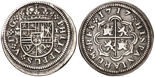 1717. Felipe V. Madrid. J. 1 real. ... 