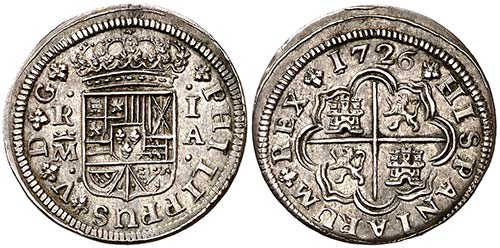 1726. Felipe V. Madrid. A. 1 real. ... 