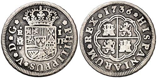 1736. Felipe V. Madrid. JF. 1 ... 