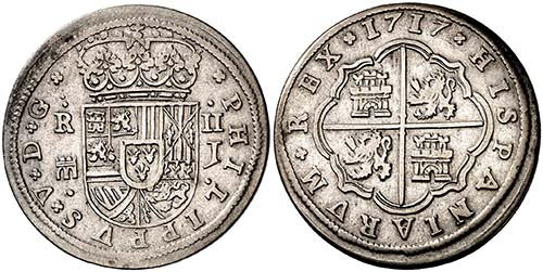 1717. Felipe V. Segovia. J. 2 ... 
