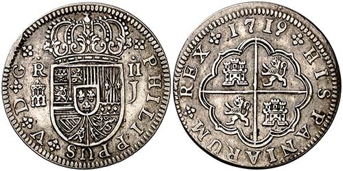 1719. Felipe V. Segovia. J. 2 ... 
