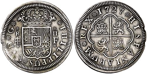 1727. Felipe V. Segovia. F. 2 ... 