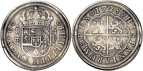 1728. Felipe V. Segovia. F. 4 ... 