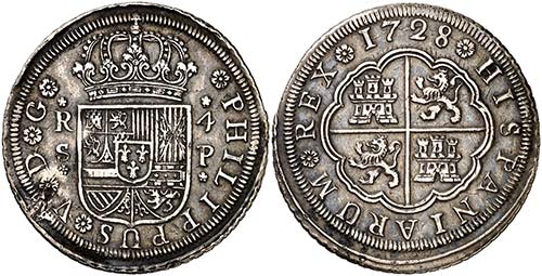 1728. Felipe V. Sevilla. P. 4 ... 